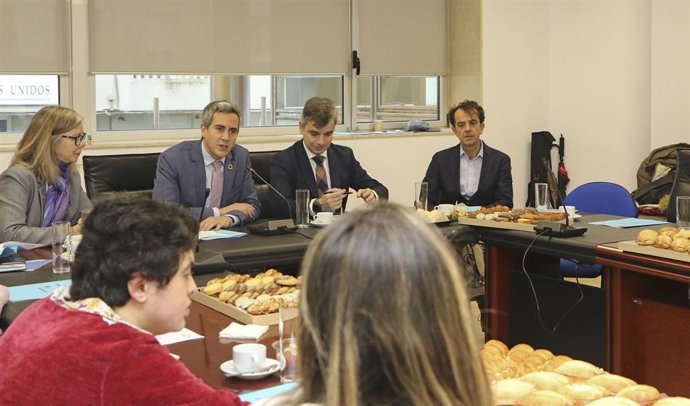 El vicepresidente de Cantabria, Pablo Zuloaga, en la reunión del proyecto europeo 'Fémina'