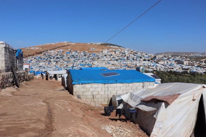 Campamento de desplazados en Siria