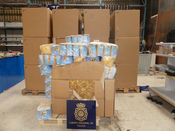 Tabaco incautado en Andújar (Jaén)