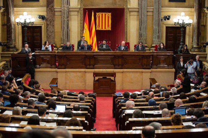 El ple del Parlament.