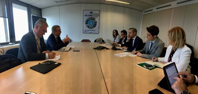 El consejero de Hacienda, Industria y Energía de la Junta de Andalucía, Juan Bravo, este miércoles en Bruselas