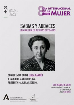 Cartel del evento por el Día de la Mujer en Jaén