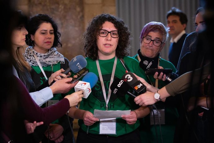 La portavoz del grupo promotor de la Ley 24/2015, Lucia Delgado.