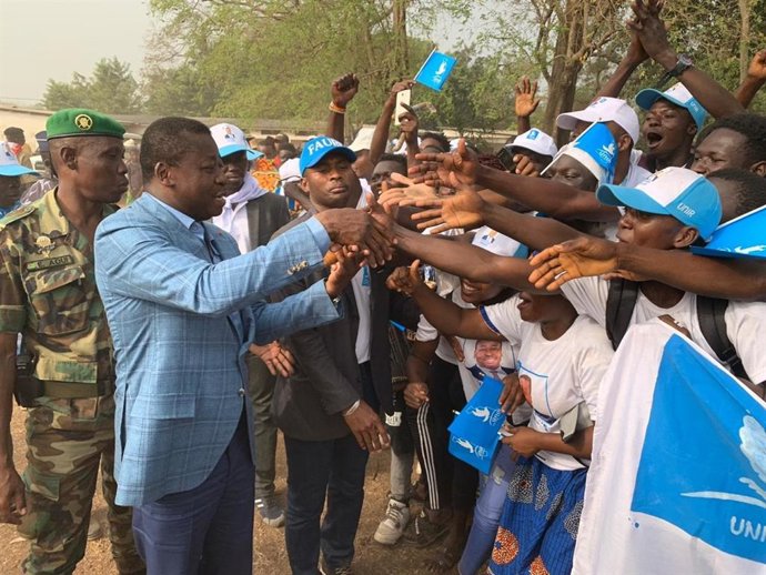 El presidente de Togo, Faure Gnassigbé, en campaña electoral