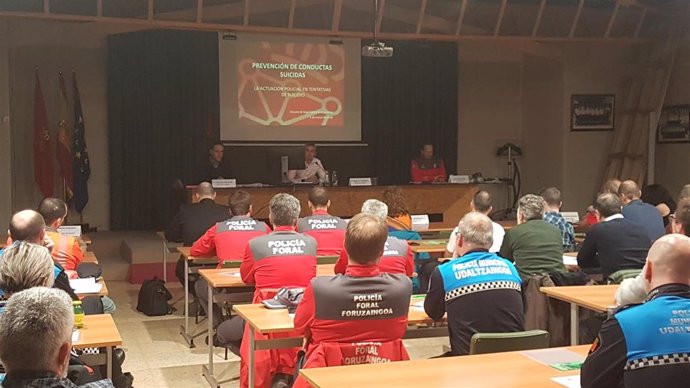 Imagen de la jornada celebrada en la Escuela de Seguridad y Emergencias de Navarra