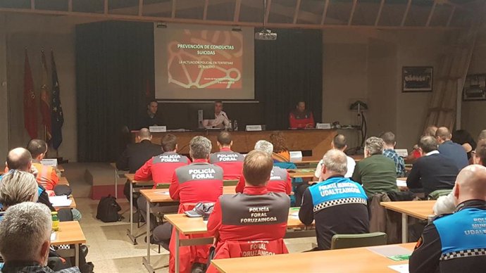 Imagen de la jornada celebrada en la Escuela de Seguridad y Emergencias de Navarra