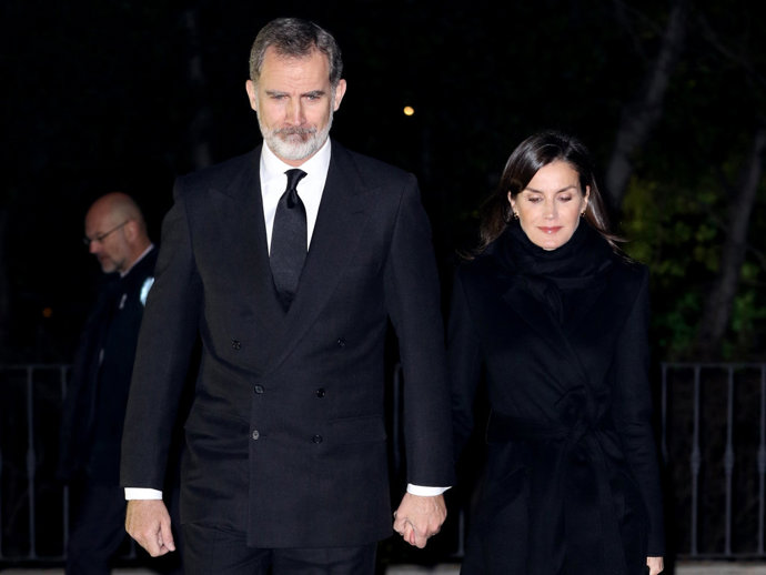 Los Reyes en el funeral de Palácido Arango