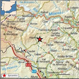 Terremoto de magnitud 3 con epicentro al oeste de Higueras (Castellón)