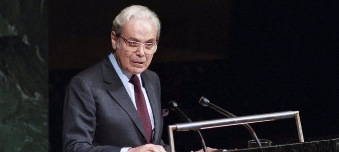 El exsecretario general de la ONU Javier Pérez de Cuéllar.