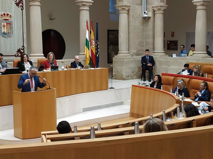 Imagen del Pleno de este jueves en el Parlamento de La Rioja