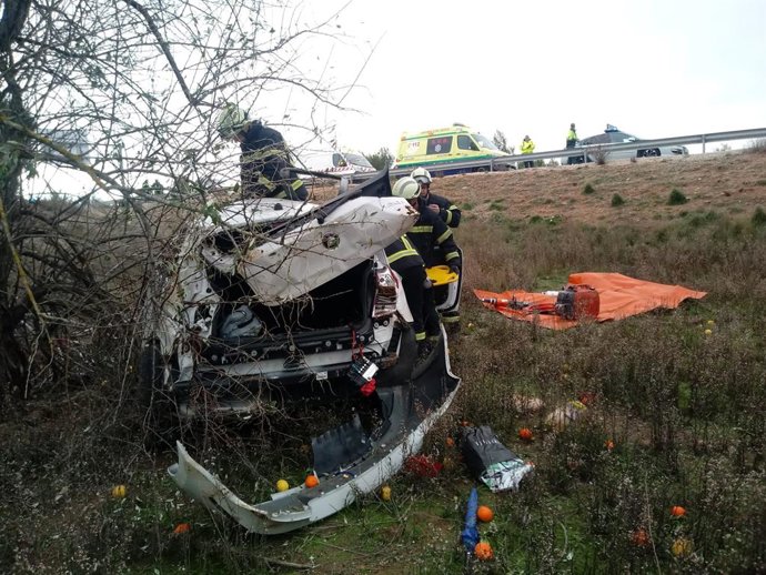 Imagen de un accidente de tráfico. 
