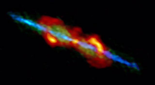 Imagen de ALMA del antiguo sistema estelar W43A