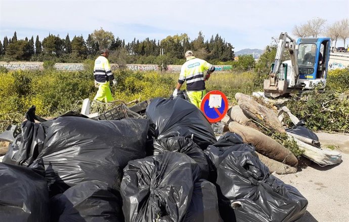Inicio del plan de limpieza de torrentes del Ayuntamiento de Palma.