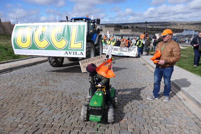 Tractorada en Ávila convocada por UPA y UCCL.