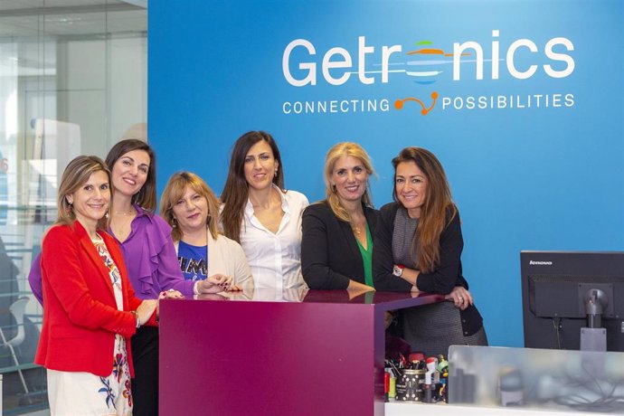 Mujeres del equipo directivo de la empresa Getronics.