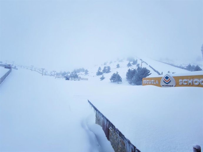 Imagen de pistas de la estación de Valdesquí.