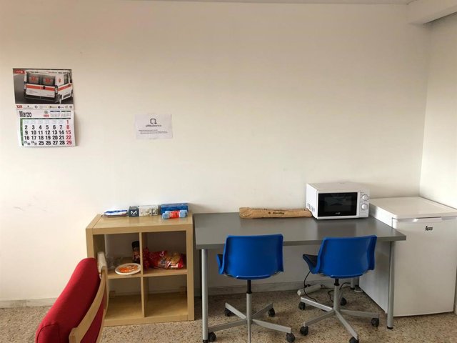 Sala de aislamiento dispuesta por Ambuibérica en Valladolid.