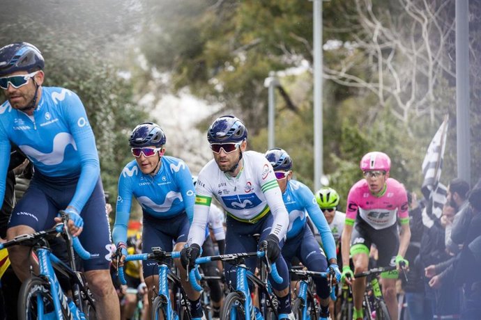 Alejandro Valverde junto a Marc Soler (Movistar Team) en la Volta a Catalunya de 2018