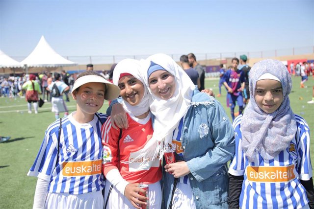 LaLiga promoverá diferentes actividades con niñas y entrenadoras en el campo de refugiados de Za'atari