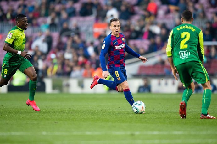 08 Arthur Melo from Brasil of FC Barcelona during La Liga Santander match between FC Barcelona and SD Eibar at Camp Nou Stadium on February 22, 2020 in Barcelona, Spain.