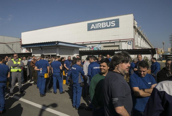 Concentraciones contra el plan de ajuste laboral presentado por Airbus, en una imagen de archivo