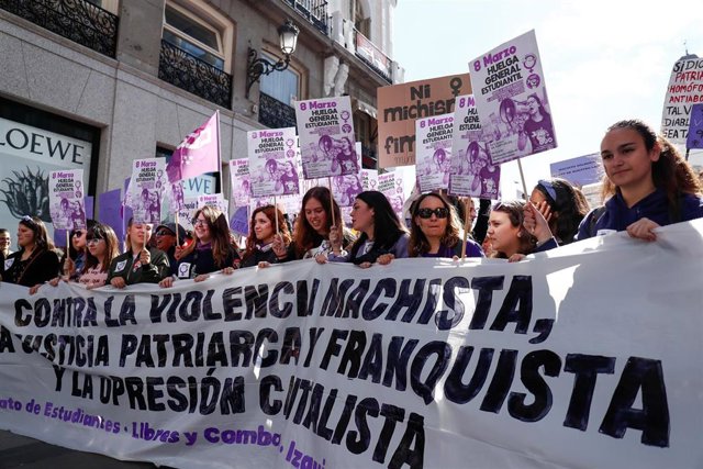Marcha del 8M en 2019 por Madrid