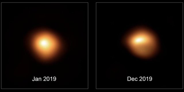 Resultado de imagen de La estrella Betelgeuse no se desvanece, solo está cubierta de polvo