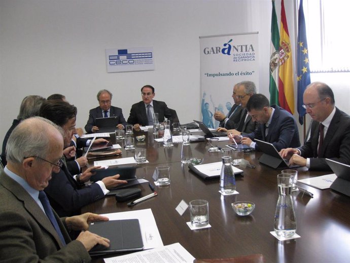 Imagen de la reunión del Consejo de Administración de Garántia,  este viernes en Córdoba.