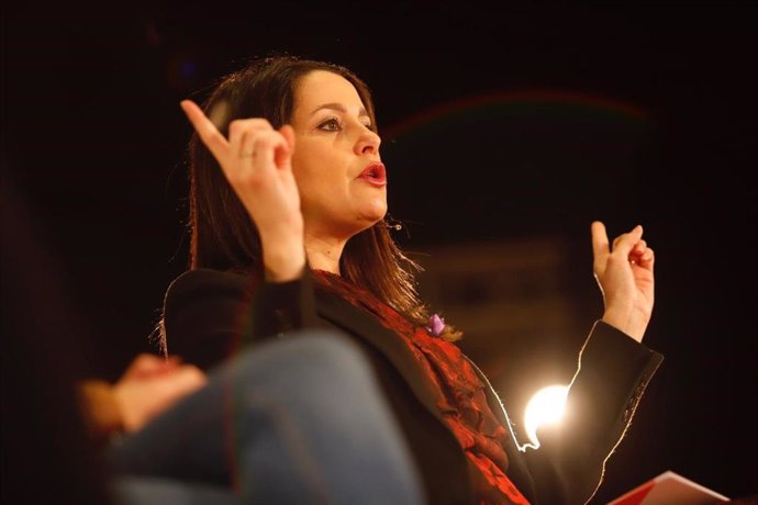 La presidenta y portavoz del Grupo de Cs en el Congreso de los Diputados, Inés Arrimadas, en un acto en Málaga