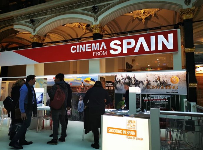 Promoción de los rodajes en España durante la Berlinale 2020.