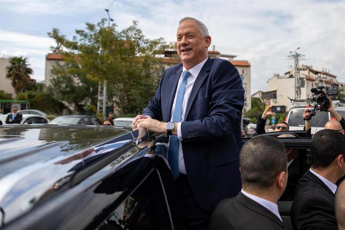 El líder del partido israelí Azul y Blanco, Benny Gantz.