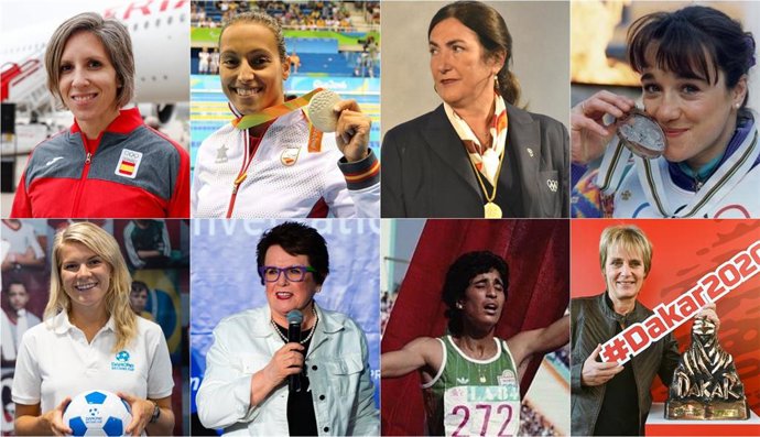 Teresa Portela, Teresa Perales, Marisol Casado, Blanca Fernández Ochoa, Ada Hegerberg, Billie Jean King, Nawal El Moutawakel y Jutta Kleinschmidt