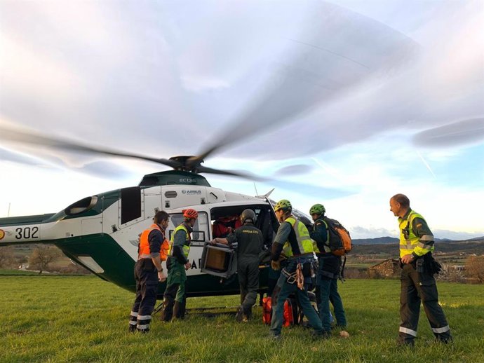 Rescate del conductor accidentado