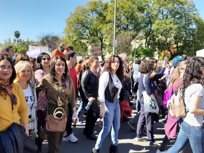 La consejera Rocío Ruiz en la manifestación del 8M este domingo