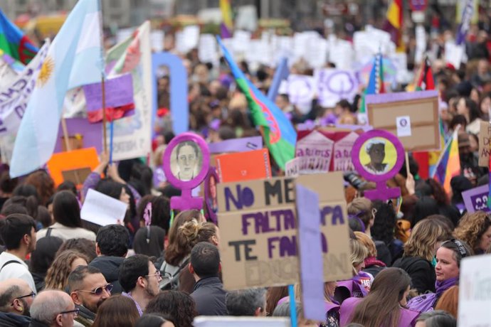 Manifestación del 8M (Día Internacional de la Mujer), en Madrid a 8 de marzo de 2020.