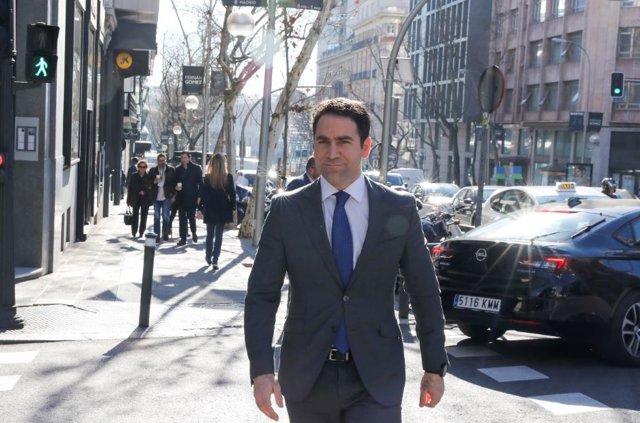 El secretario general del PP, Teodoro García Egea, a su llegada a la reunión del Comité de Dirección del Partido Popular en Madrid, en Madrid a 24 de febrero de 2020.