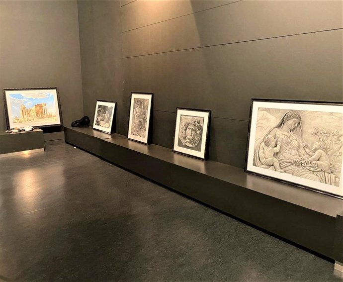 Imagen del montaje de la exposición que se inaugura este martes en el MAM