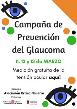 Cartel de la campaña de prevención del glaucoma