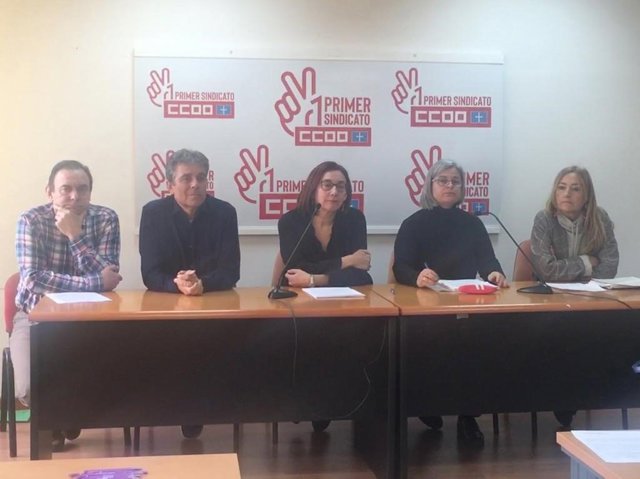 Rueda de prensa de la Junta de Personal Docente de centros no universitarios sobre la implantación del nuevo programa de gestión económica GICE.