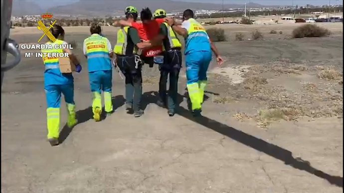 Rescate de un corredor de la Transgrancanaria