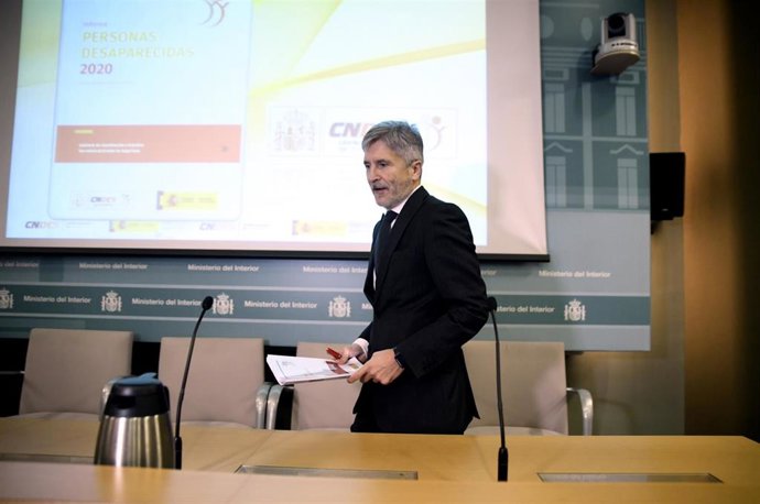 El ministro de Interior, Fernando Grande-Marlaska, en un acto reciente en la sede del departamento en Madrid