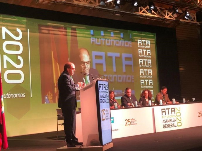 El presidente de ATA, Lorenzo Amor, este lunes en Madrid.