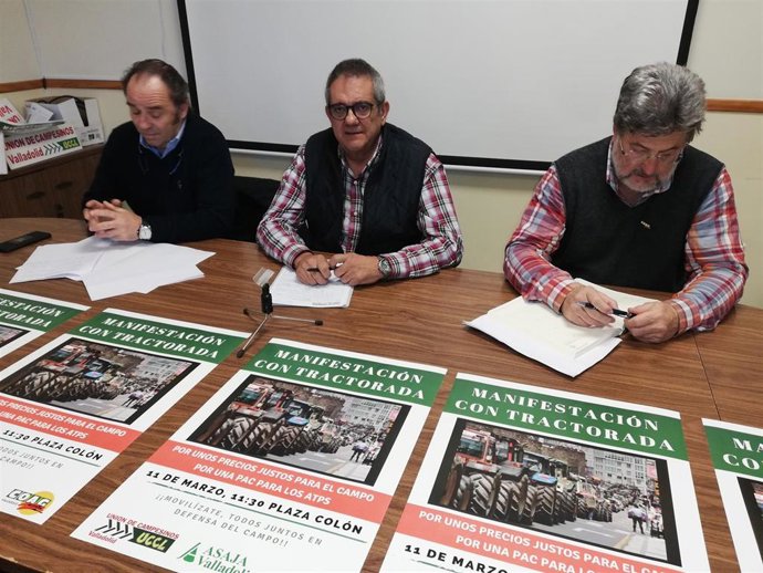 Los responsables de UCCL, Asaja y COAG informan sobre la movilización del 11 de marzo