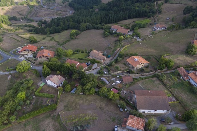 Vista aérea de Untzilla (Aramaio)