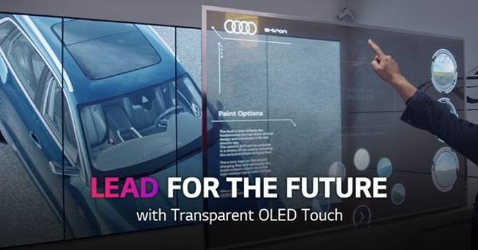 Nueva pantalla táctil transparente de LG, Transparent OLED Touch.