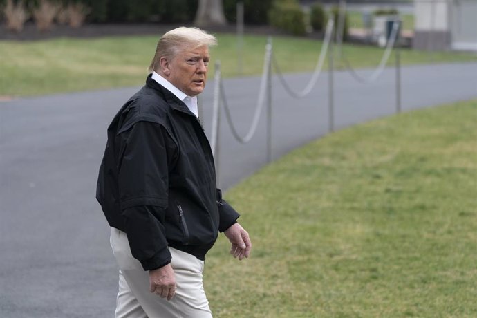 March 6, 2020 - Washington, DC, United States: United States President Donald J. Trump departs the White House to tour tornado damage in Nashville, TN and then on the political events in Florida. (Chris Kleponis / Contacto)