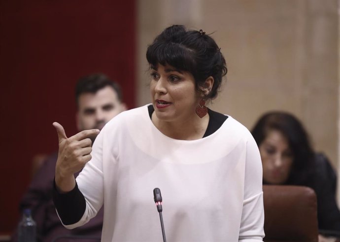 La presidenta del grupo parlamentario Adelante Andalucía, Teresa Rodríguez