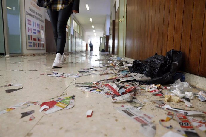 Huelga de limpieza en la Universidad de Málaga (UMA)