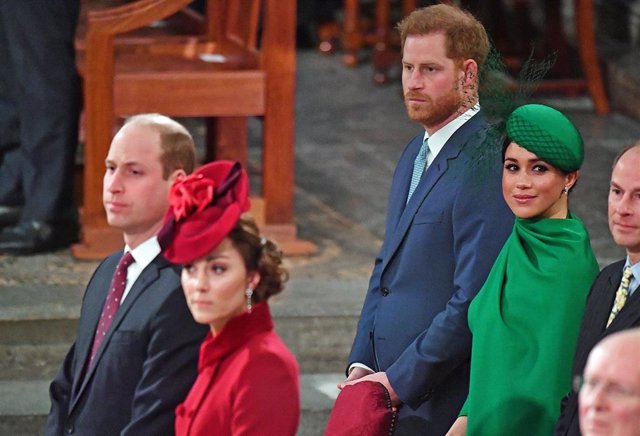 William y Kate, detrás Harry y Meghan en el Día de la Commonwealth