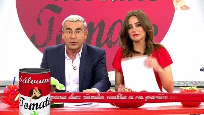 Jorge Javier Vázquez y Carmen Alcayde en 'Sálvame Tomate'